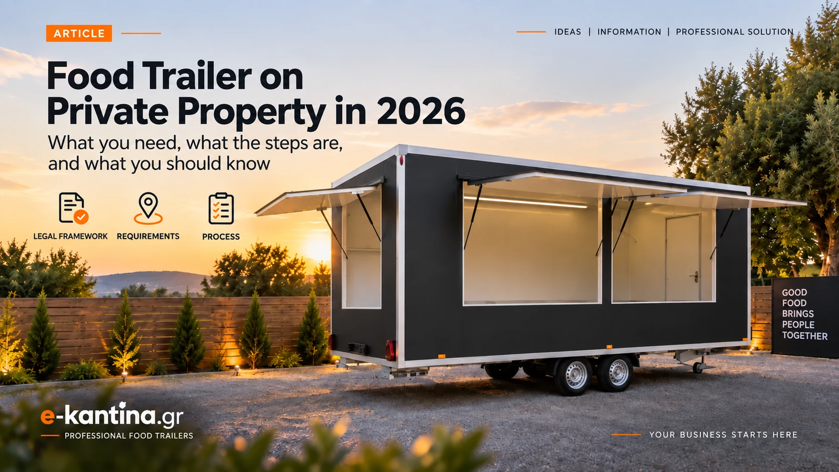 Towable food trailer on private land – 2026 guide to legal framework, requirements and process
